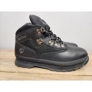 Timberland Boys Eurohiker Black TB 96948M Boots Size 6